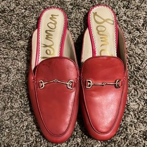 Sam Edelman Red Leather slip on’s.
